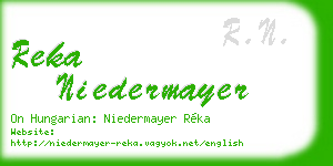 reka niedermayer business card
