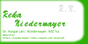 reka niedermayer business card